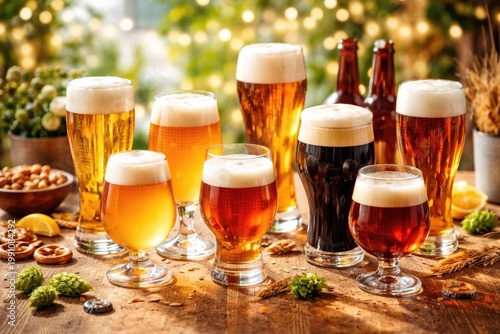 Collection of beer brews in...