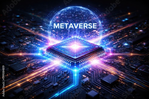 Futuristic metaverse concep...