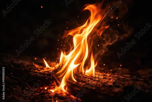 A flickering flame radiates...
