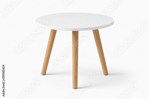 Compact white circular tabl...