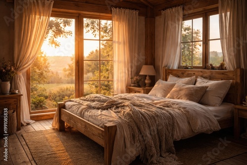 Inviting countryside bedroo...