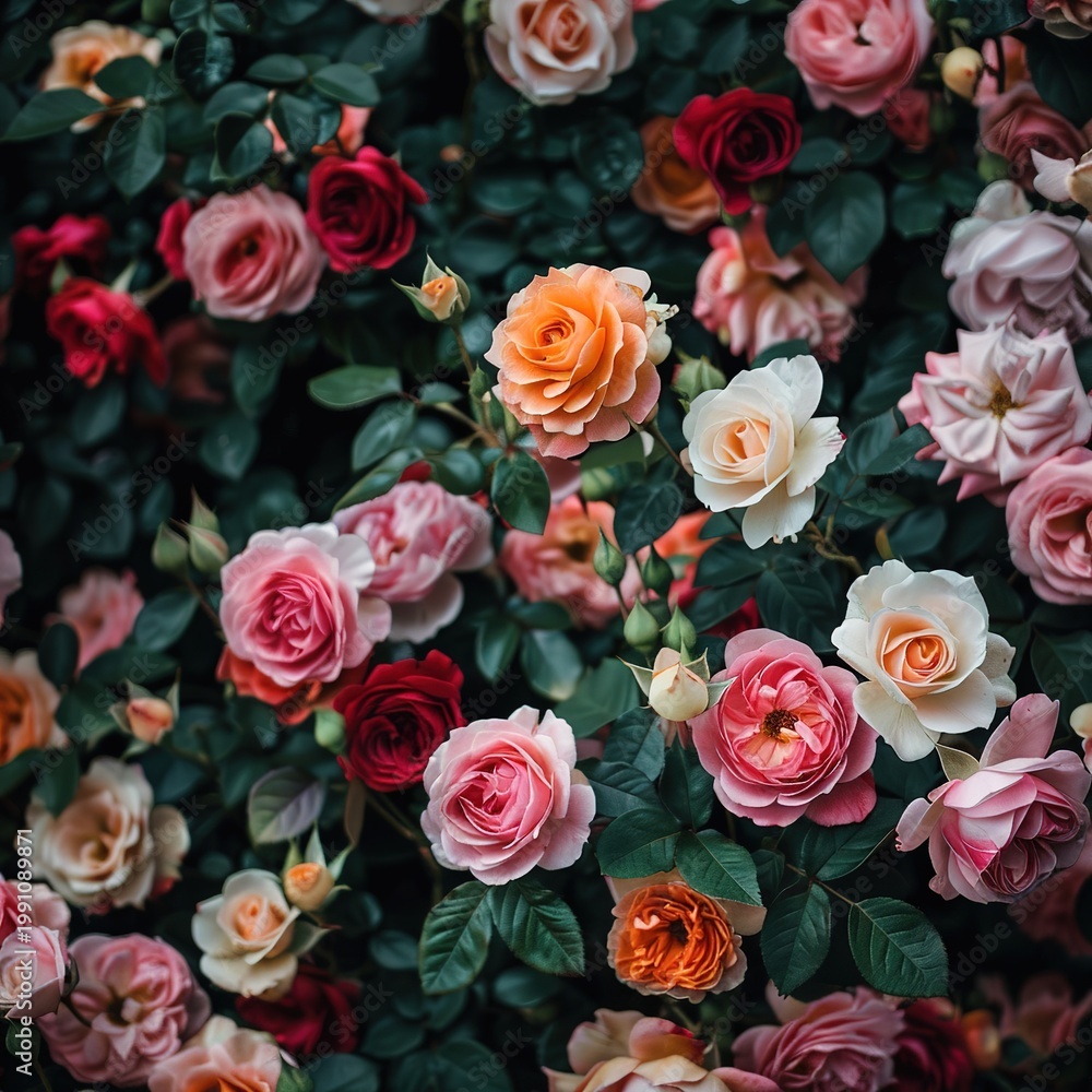 Fototapeta premium colorful roses bouquet