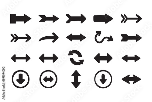 Mixed arrow set featuring tribal style feathers and standard double sided horizontal pointers art.