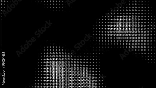 Abstract Halftone Pattern with Contrasting Brightness Levels - This video features an abstract halftone pattern that