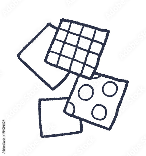 Tile Pattern Mix Hand Drawn Doodle