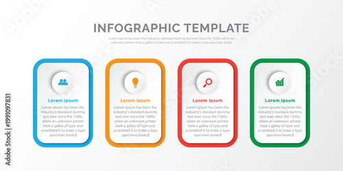 modern infographic template with icons and text placeholders vector illustration