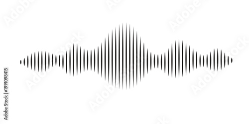 Abstract sound wave visualization, digital audio waveform, music pulse, equalizer element, graphic design element