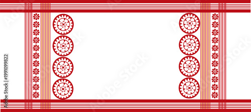 gamusa, gamosa assam . The gamosa, also known as gamusa, holds great cultural significance for the indigenous people of Assam, This traditional textile pattern is typically a white rectangular cloth