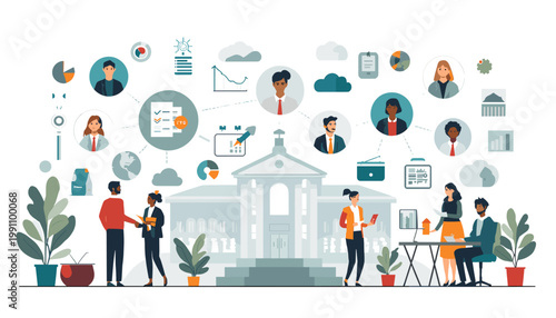 A minimalist illustration of a person tending to houseplants. The image evokes a sense of calm and wellbeing, perfect for articles about home decor, w