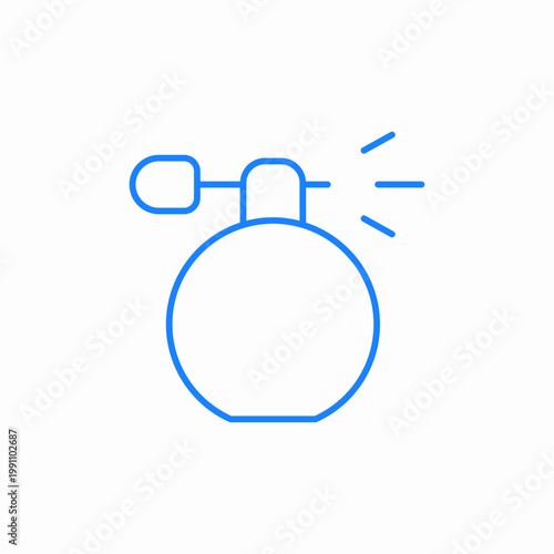 perfume bottle with spray nozzle icon sign vector