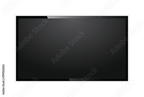 Minimal dark screen mockup background with futuristic digital display frame