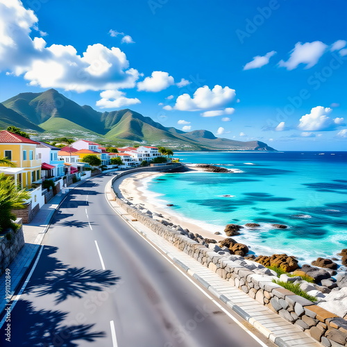 Scenic Coastal Road and Turquoise Shoreline in St. Maarten
