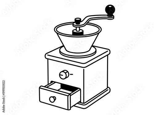 Grinder vector black and white