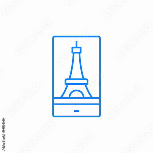 virtual tourism icon sign vector