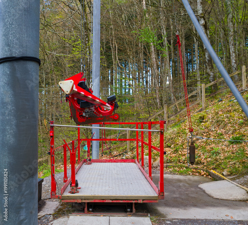 Side view of Skyline swing