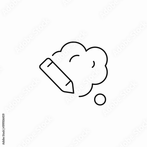 creative writing ideas icon sign vector
