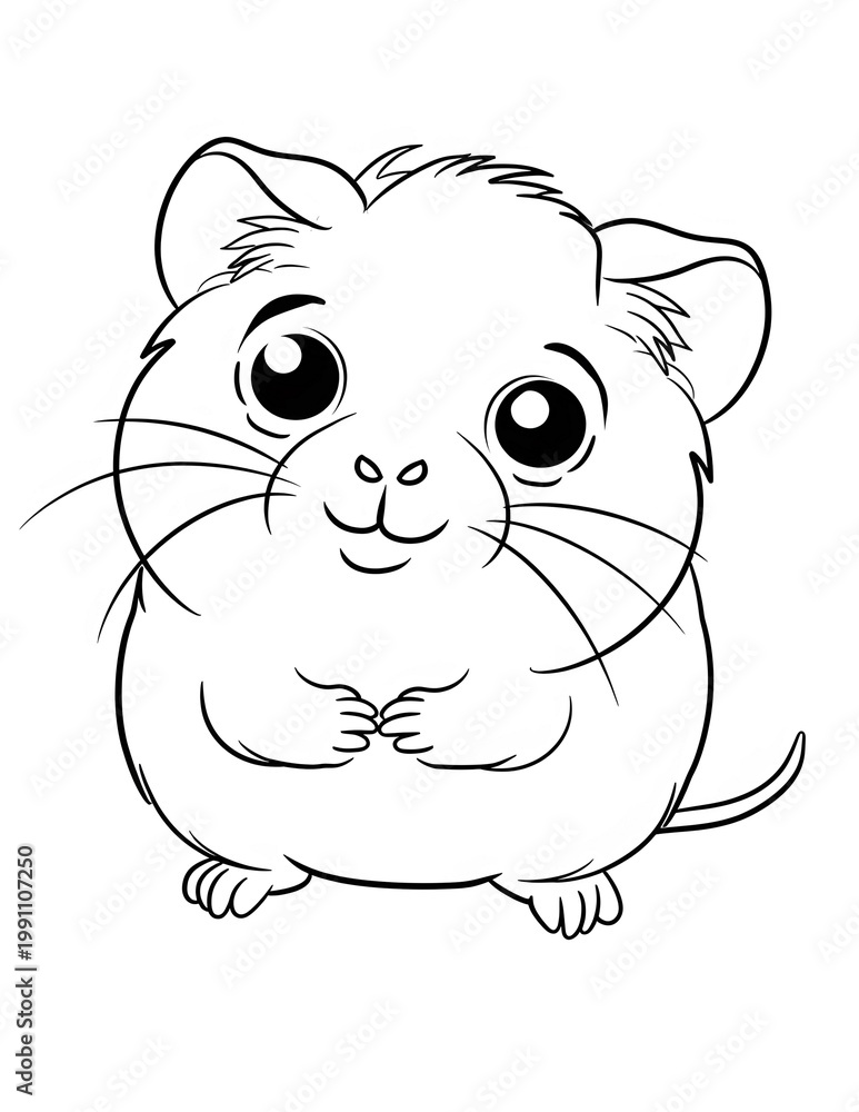 Obraz premium Cute Animals Coloring Page, Kids Animal Coloring Page, Animals Coloring book, Kids Coloring Page, Zoo Animals Coloring Page