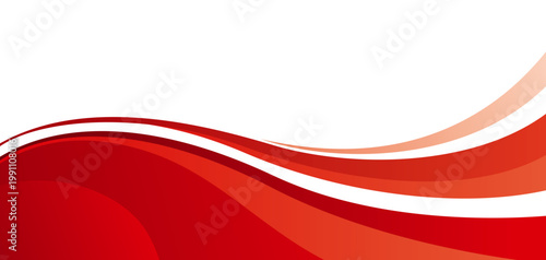 赤と白の波型グラデーション背景素材、さわやか、フレッシュ、流れ、バナー、ビジネス