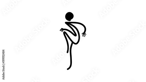 Sculpture of a sleeping man, black vector illustration