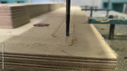 Milling of a wooden model on a CNC machine