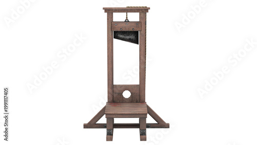 Obraz na płótnie 3d rendering medieval guillotine