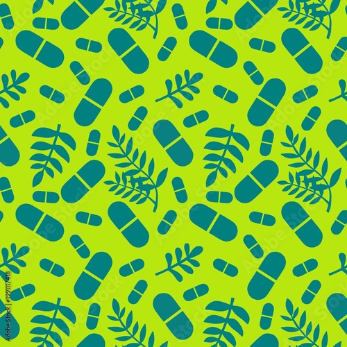 Medicine seamless pills pattern for wrapping paper and doctor clothes and packaging and medical accessories