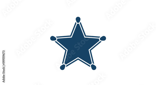 Blue star shape with lines.