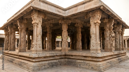 The Lepakshi Temple in Andhra Pradesh, India, showcases intricate carvings and architecture.