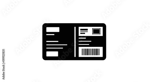 Closeup of a label with barcode.