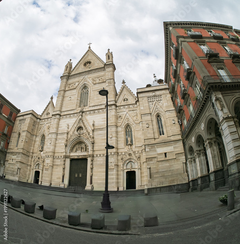 The historic cathedral `Duomo di San Gennaro` of Napoli in Italy