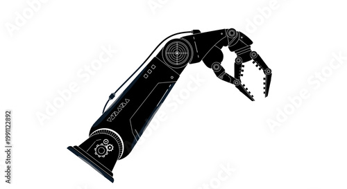 Industrial robotic arm machine part.