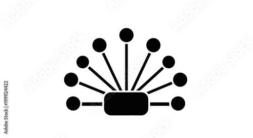 Black and white technology logo symbol.