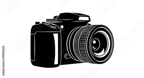 Black and white digital camera.