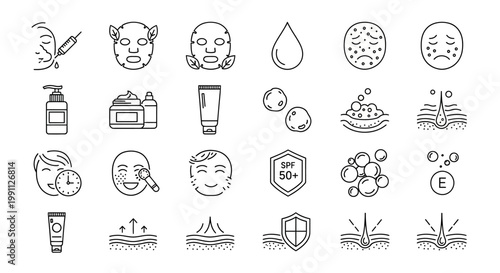 Collection of cartoon mouth illustrations with vibrant red lips expressing various emotions and sounds like smiles and shouts