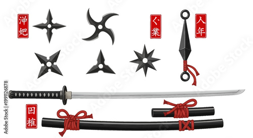 Collection of cartoon mouth illustrations with vibrant red lips expressing various emotions and sounds like smiles and shouts