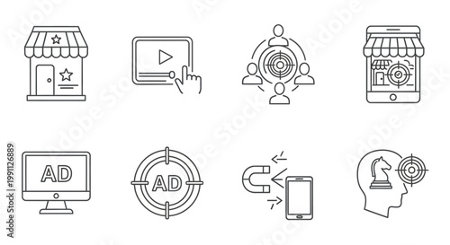 Collection of cartoon mouth illustrations with vibrant red lips expressing various emotions and sounds like smiles and shouts