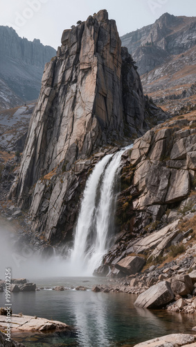 waterfall in the mountains