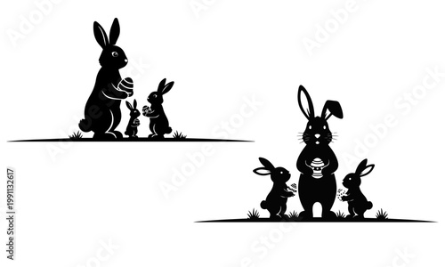 easter bunny rabbit silhouette