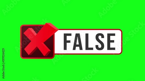 A cross indicates a wrong answer by appearing as a red cross.