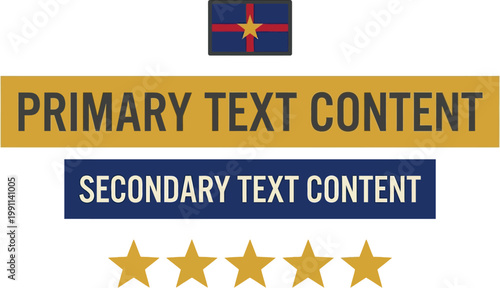 Stars and text placeholders provide a structured layout for professional announcements and corporate event invitations.