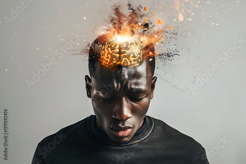 A person with an exploding brain.