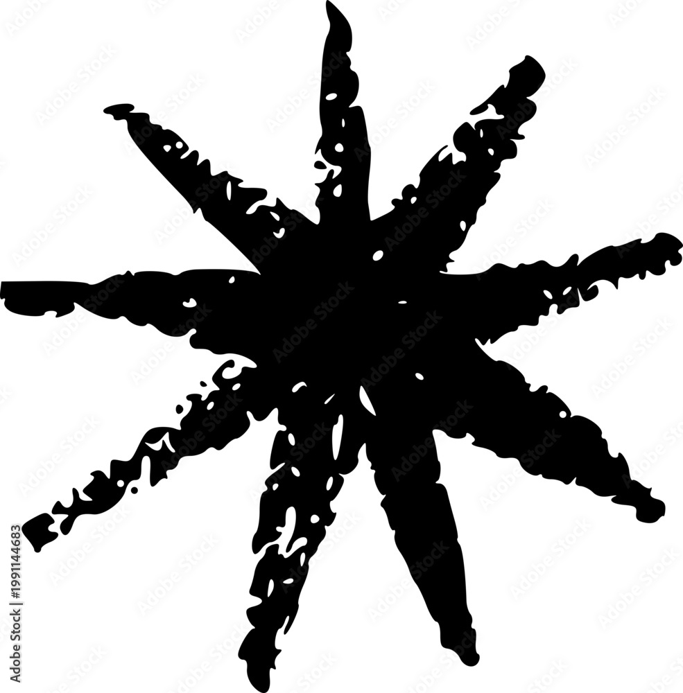 Obraz premium Crayon Doodle Sketch Star