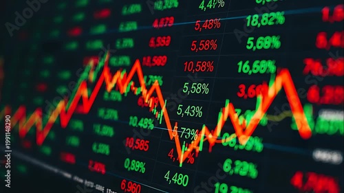 Financial stock market chart illustration
