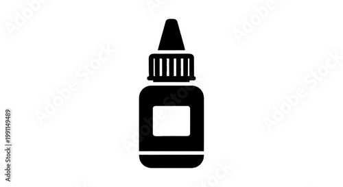 Vector illustration of glue bottle icon, vector illustration of a squeeze bottle with a nozzle for adhesive or craft on a transparent background
