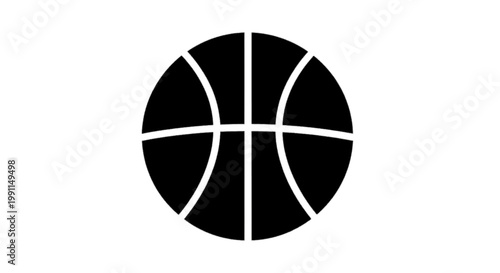 Vector illustration of basketball icon, sports equipment symbol, vector illustration on a transparent background