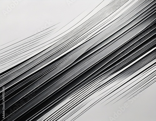 abstract background with diagonal black lines of varying thickness on white backdrop