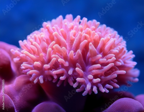 close up of beautiful pink coral a marine invertebrate organism species
