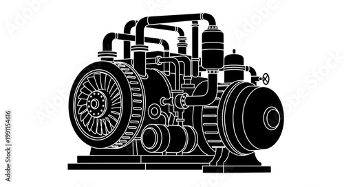 Industrial Engine Machine.