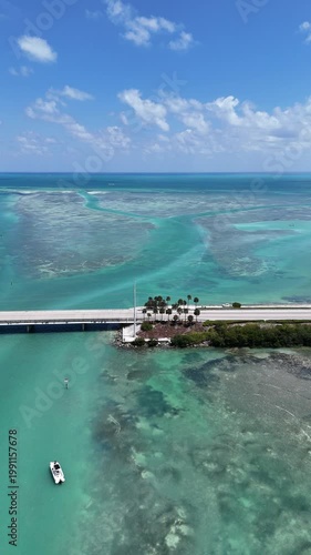 Whale Harbor Channel Bridge along the Overseas Highway at Islamorada in the Florida Keys