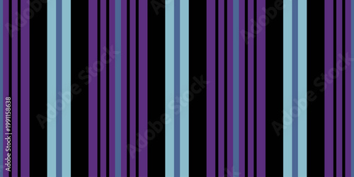 Striking vertical stripes in shades of purple, blue, and black create a dynamic, modern pattern.